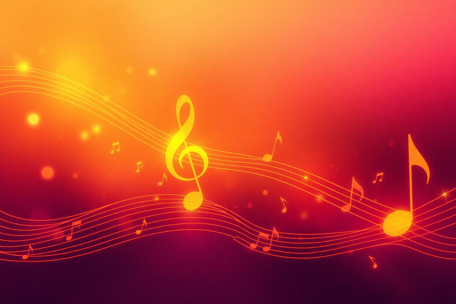 Note muzicale strălucitoare